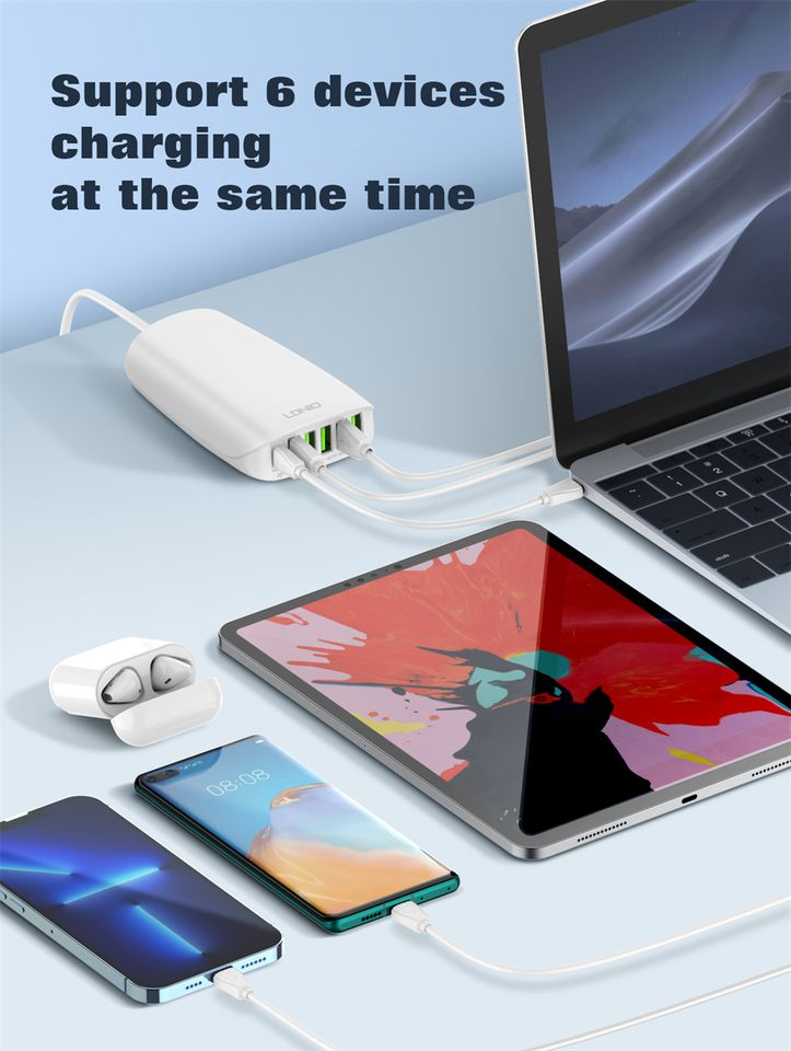 LDNIO Desktop Charger 65W Quick Charge