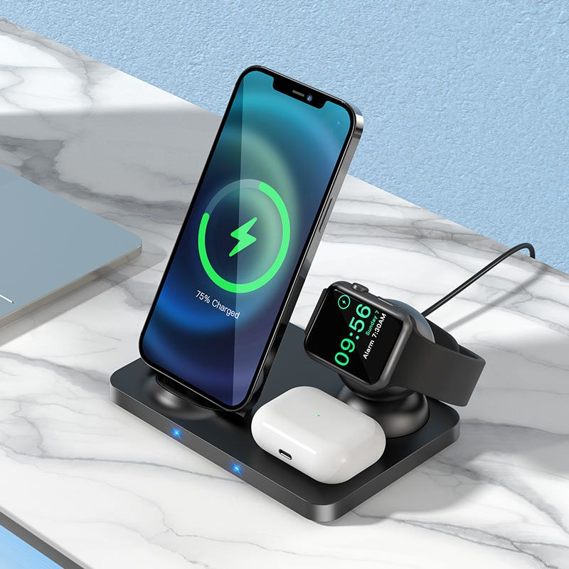 HOCO 3-in-1 Wireless Charging Station - Apple