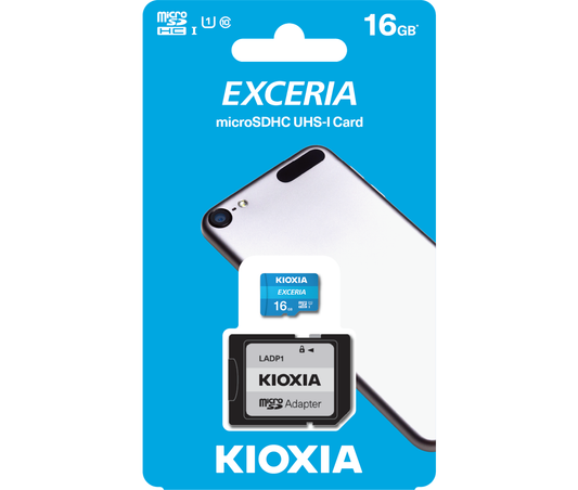 Kioxia 16GB 100Mb/s MicroSD Card C10 Exceria