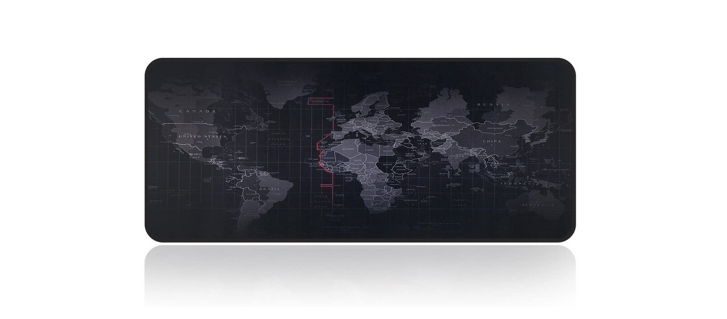 World Map Mouse Pad Desk Mat - Non Slip (40cm x 90cm)