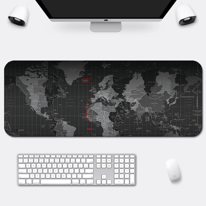 World Map Mouse Pad Desk Mat - Non Slip (40cm x 90cm)